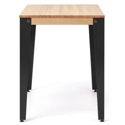 Le moins cher ???? Table Salle à Manger Lunds Noir-naturel, Style Scandinave.59x59x75 Cm ???? -Buffets Shop table salle a manger lunds noir naturel style scandinave 59x59x75 cm 02