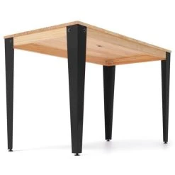 Le moins cher ???? Table Salle à Manger Lunds Noir-naturel, Style Scandinave.59x59x75 Cm ???? -Buffets Shop table salle a manger lunds noir naturel style scandinave 59x59x75 cm 03