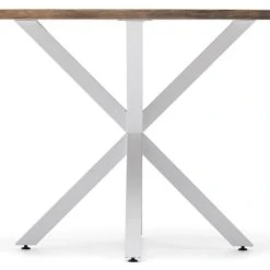 Le moins cher ???? Table Salle A Manger Ovale Pied étoile 180x100cm Blanc-Bois Vieilli ❤️ -Buffets Shop table salle a manger ovale pied etoile 180x100cm blanc bois vieilli 05