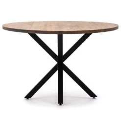 Le moins cher ⭐ Table Salle à Manger Ovale Pied étoile Industriel 160x90cm Noir-bois Vieilli ???? -Buffets Shop table salle a manger ovale pied etoile industriel 160x90cm noir bois vieilli 03