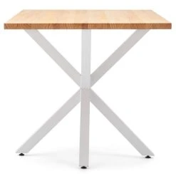 Promo ???? Table Salle à Manger Pied Scandinave étoile 180x80cm Blanc-bois Naturel ???? -Buffets Shop table salle a manger pied scandinave etoile 180x80cm blanc bois naturel 03