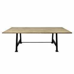 Vente flash ???? Table Salle à Manger Vintage Industriel 80x180x75cm ???? -Buffets Shop table salle a manger vintage industriel 80x180x75cm 03