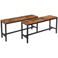 Bon marché ???? Tables-bancs Ensemble De 2 L108 X P32.5 X H50 Cm ????