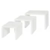 Grosses soldes ❤️ Tables Gigognes Blanc Laqué - L39xP30xH29 - L49xP30xH35 - L59xP30xH41 Cm - Par 3 ????
