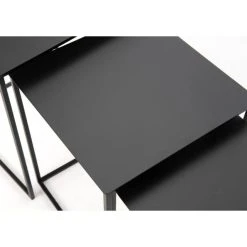 Vente flash ???? Tables Gigognes Métal Noir 36x36x45+43x43x50+50x50x55cm - Par 3 ⌛ -Buffets Shop tables gigognes metal noir 36x36x45 43x43x50 50x50x55cm par 3 04