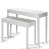 Meilleur prix ???? Tables Présentation Blanc Mat L100 X P40 X H79.5cm - L80 X P35 X H60cm - Par 2 ????